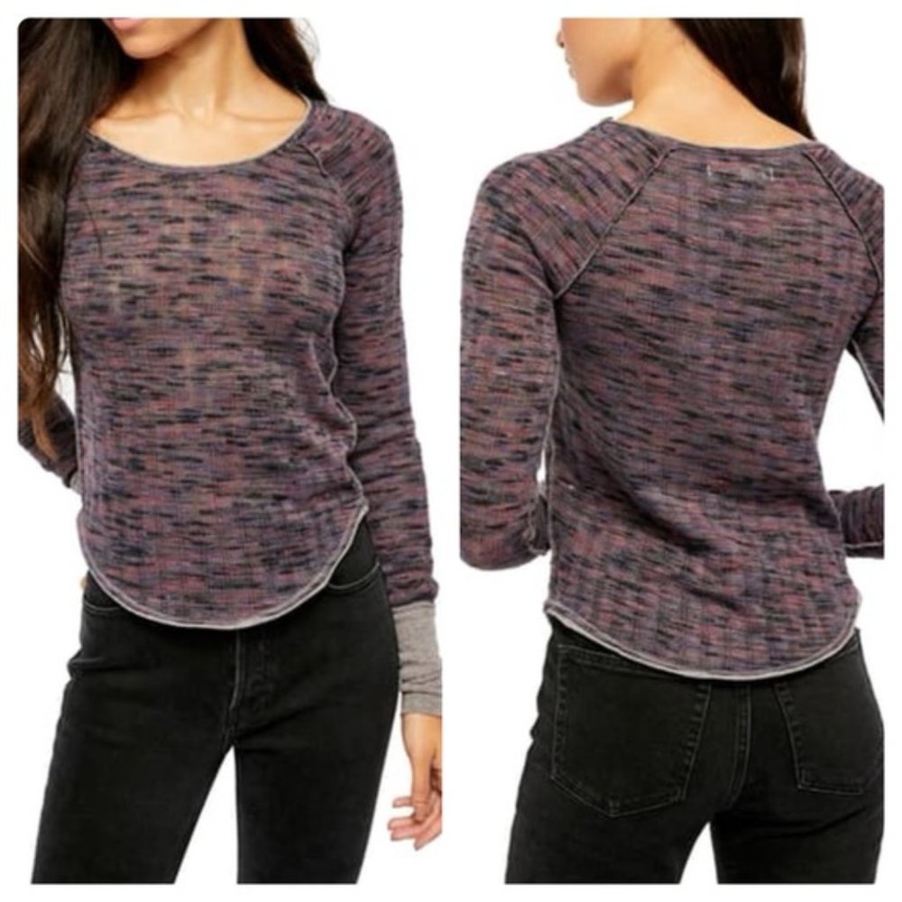 Free People -  Spaced Out Knit Shirt S - NWT